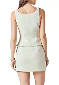 Tweed Skinny Strap Tank Top