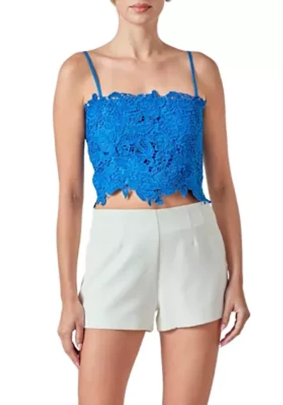 Lace Crop Fitted Top