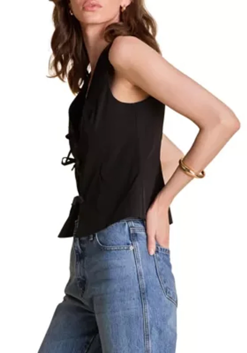 Front Bow Tie Stretch Top