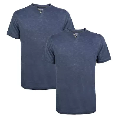 2-Pack Men's Modal Short Sleeve Henley T-Shirt