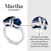 Lab Created Martha Stewart / Carat Sapphire Two Stone Ring Sterling Silver