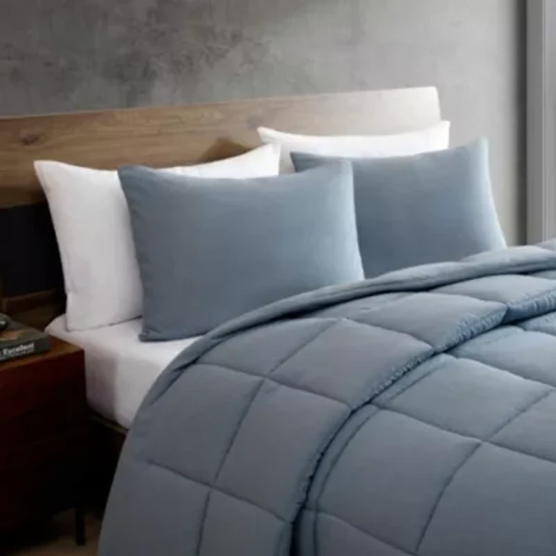 Solid Microfiber Comforter Set