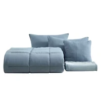Solid Microfiber Comforter Set