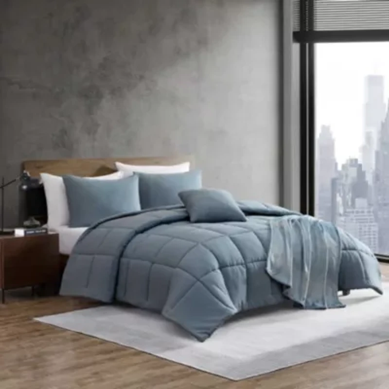 Solid Microfiber Comforter Set