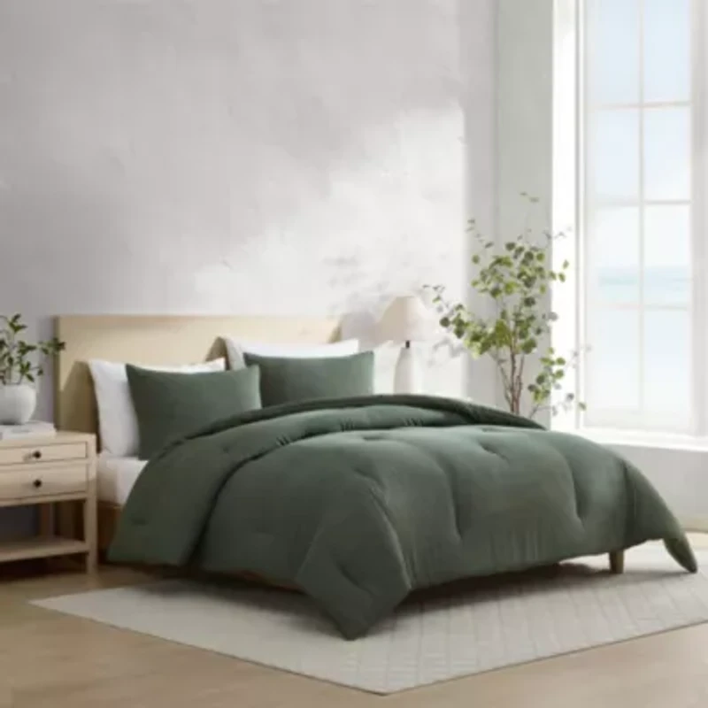 Herringbone Chenille Microfiber Comforter Set