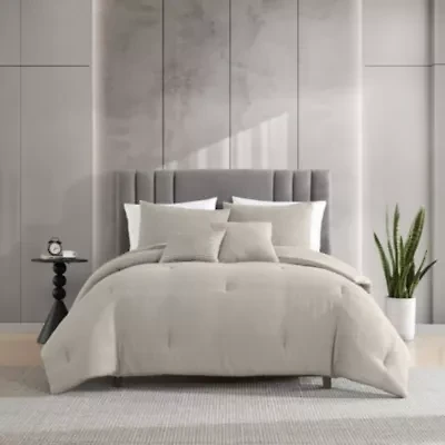 Variegated Waffle Microfiber Comforter Set