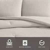 Variegated Waffle Microfiber Comforter Set