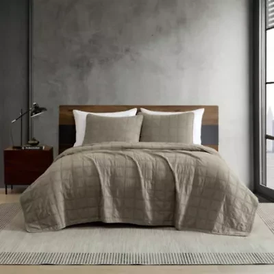 Stonewashed Microfiber Quilt Set