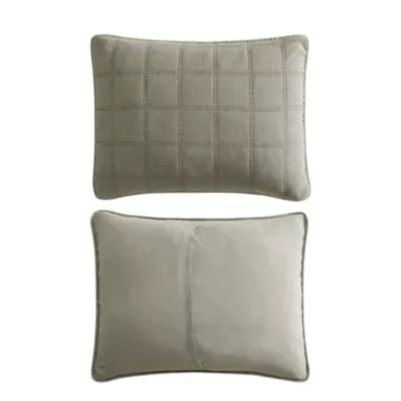 Stonewashed Microfiber Quilt Set