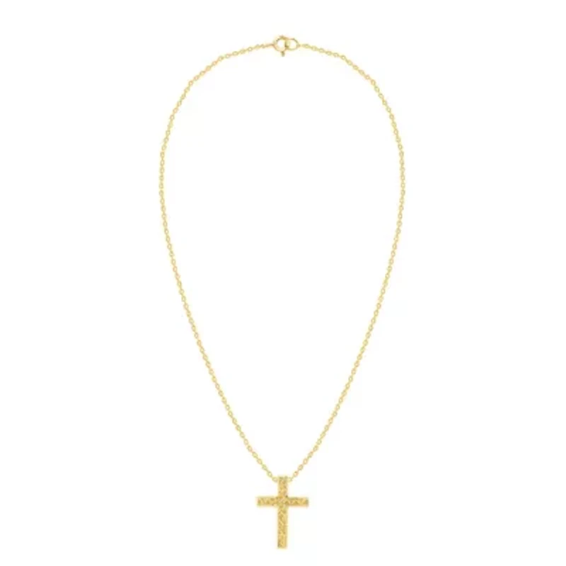 Lab Created 1CTW Grown Diamond Cross Pendant Sterling Silver