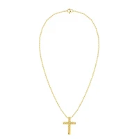 Lab Created 1CTW Grown Diamond Cross Pendant Sterling Silver