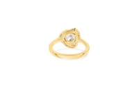 Lab Created 1CTW Grown Diamond Love Knot Ring Gold Plated Sterling Silver