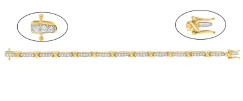 Lab Created 2CTW Grown Diamond Bracelet Sterling Silver