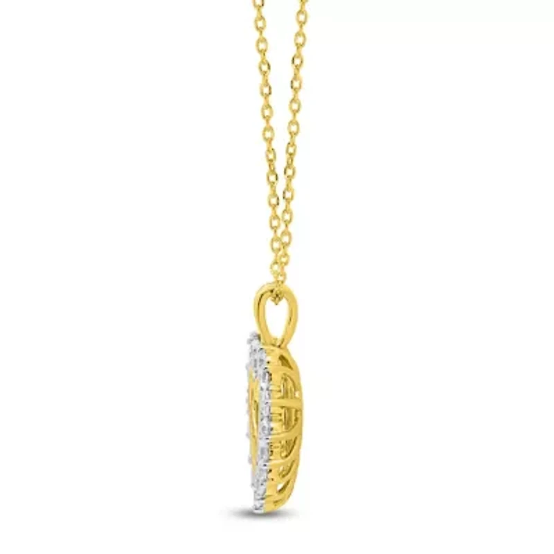 Lab Created 1CTW Grown Diamond Heart Pendant Sterling Silver