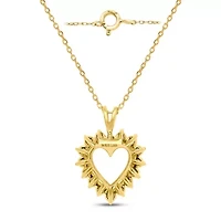 Lab Created 1CTW Grown Diamond Heart Pendant Sterling Silver