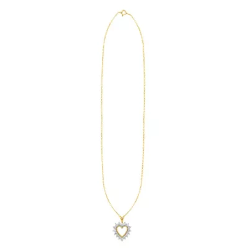 Lab Created 1CTW Grown Diamond Heart Pendant Sterling Silver