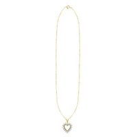 Lab Created 1CTW Grown Diamond Heart Pendant Sterling Silver