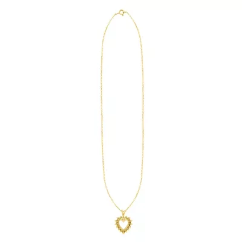 Lab Created 1CTW Grown Diamond Heart Pendant Sterling Silver