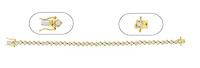Lab Created 3CTW Grown Diamond Bracelet Gold Plated Sterling Silver