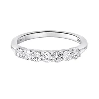 Lab Created 1/2CTW Grown Diamond Band Ring Sterling Silver
