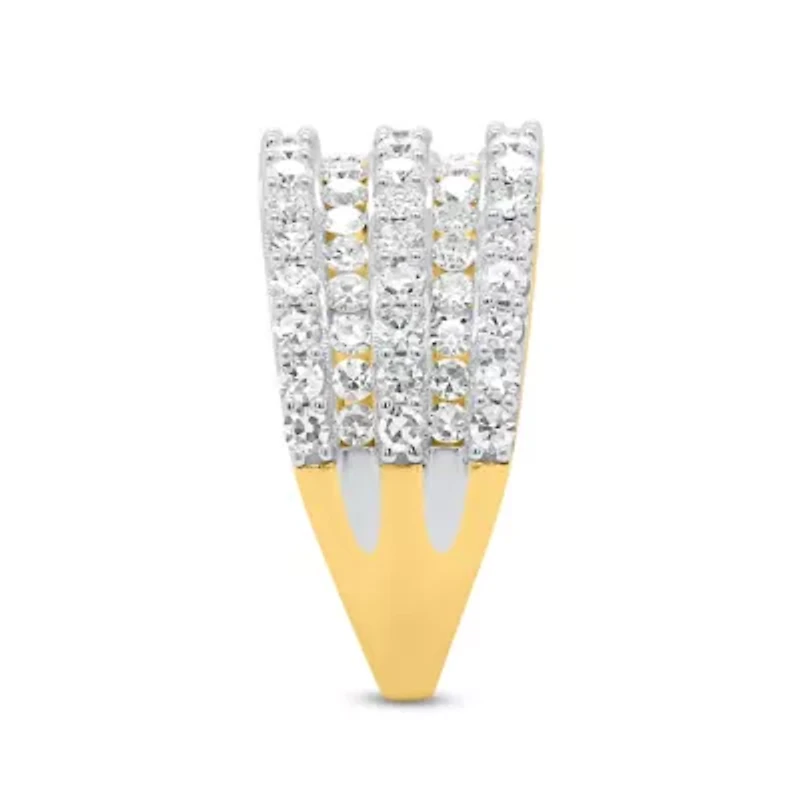 Lab Created 2CTW Grown Diamond Fashion Ring Gold Plated Sterling Silver