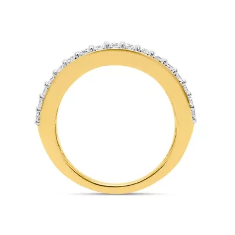 Lab Created 2CTW Grown Diamond Fashion Ring Gold Plated Sterling Silver