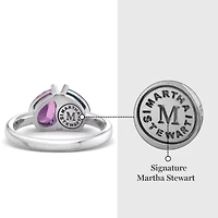 Lab Created Martha Stewart / Carat Sapphire and Blue Topaz Two Stone Ring Sterling Silver