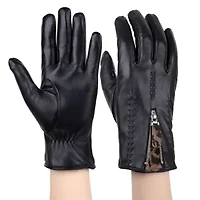 Women's Leather Touch Screen Gloves