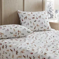 Holiday Pups Cotton Sheet Set