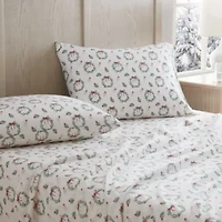 Wreaths & Mistletoe Cotton Sheet Set