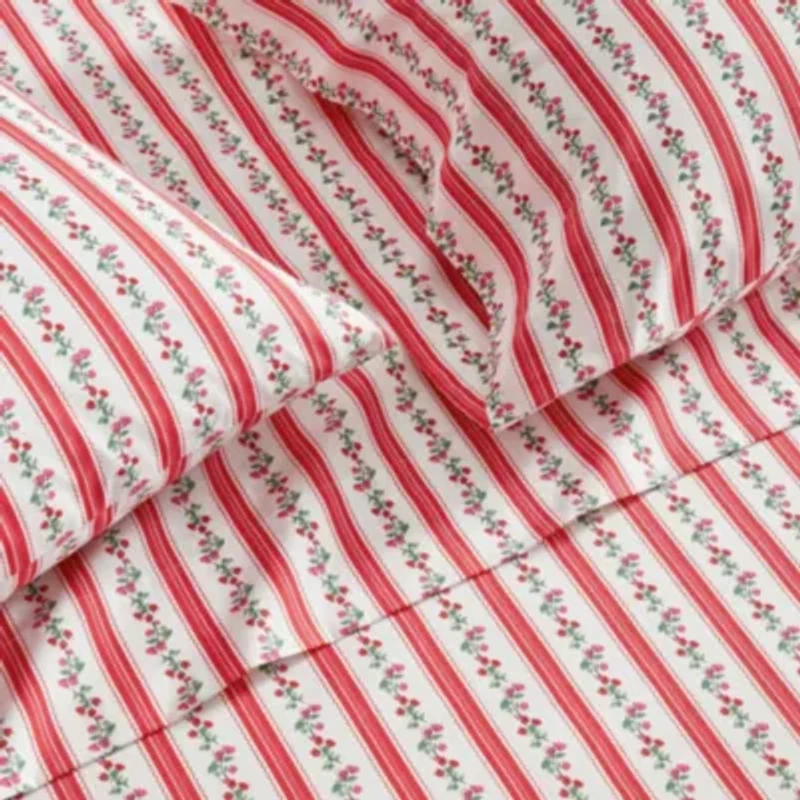 Rose Ribbon Cotton Sheet Set