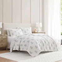 Flower Block Print Cotton Quilt Set