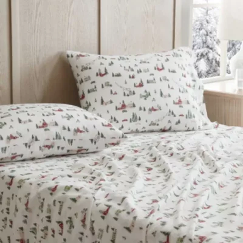 Ski Village Cotton Sheet Set