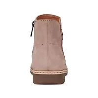 Hilaree Water Repellent Round Toe Ruched Casual Booties