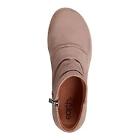 Hilaree Water Repellent Round Toe Ruched Casual Booties
