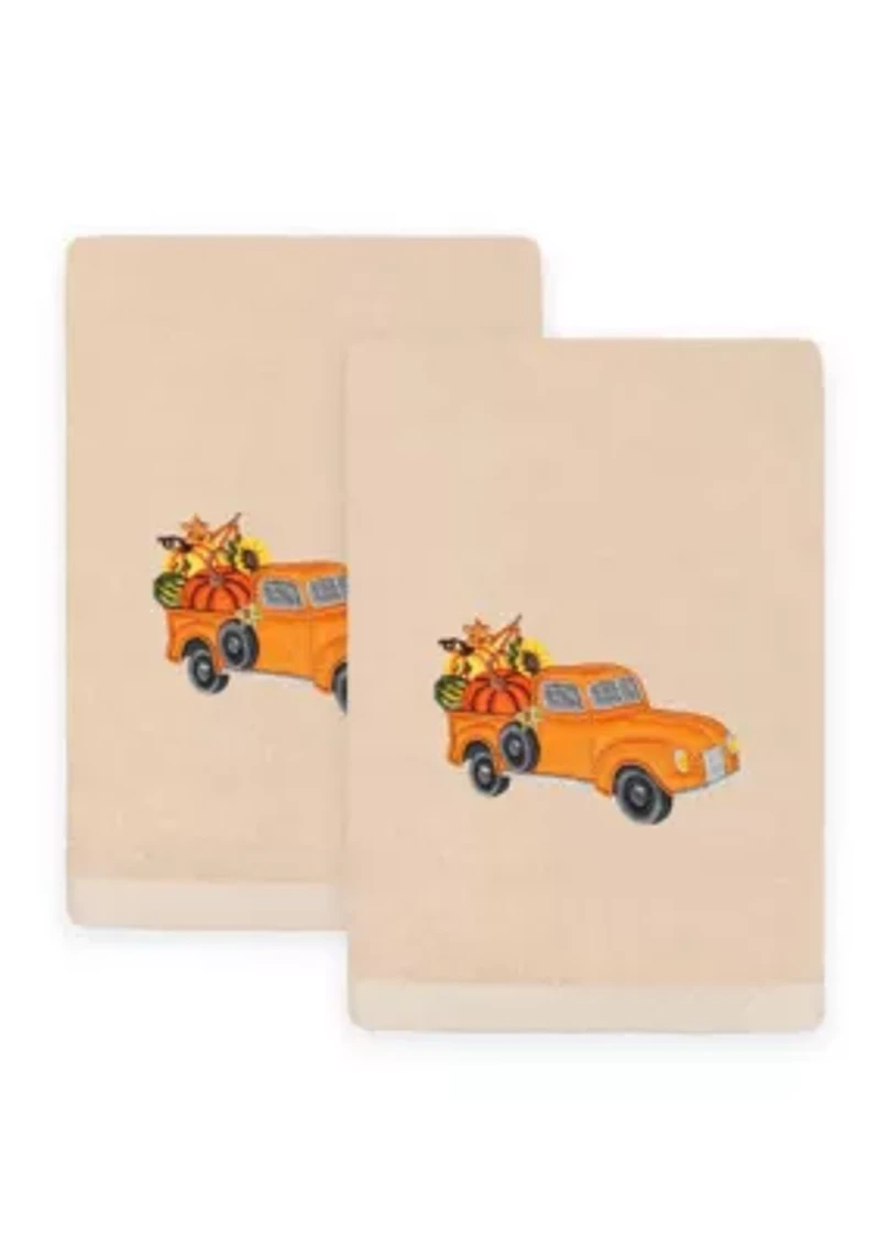 AUTUMN TRUCK Hand Towels Set of 2