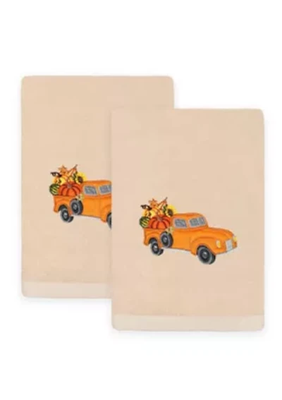 AUTUMN TRUCK Hand Towels Set of 2