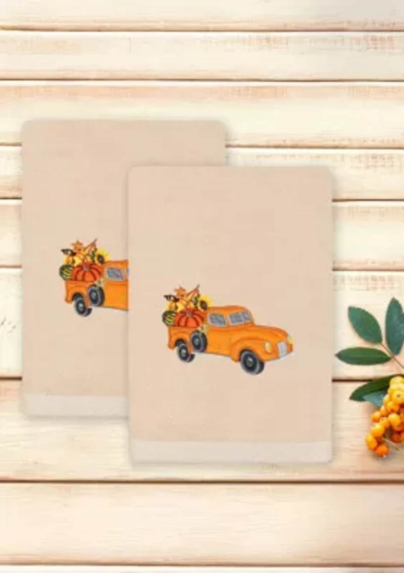 AUTUMN TRUCK Hand Towels Set of 2