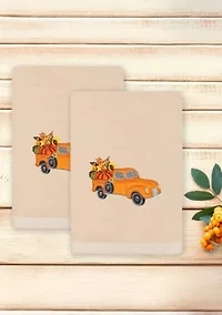 AUTUMN TRUCK Hand Towels Set of 2