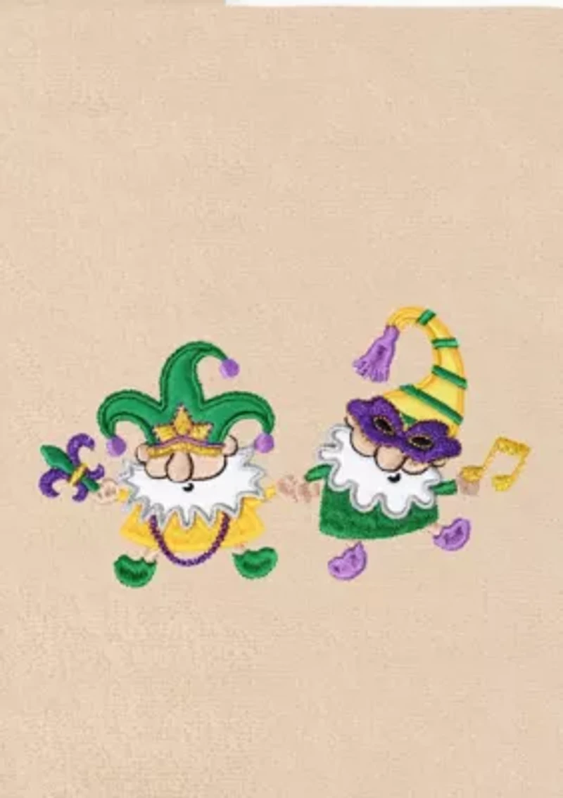 Mardi Gras GNOMES Hand Towels Set of 2