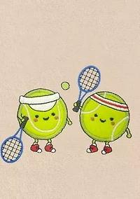 Tennis Players Hand Towels Set of 2