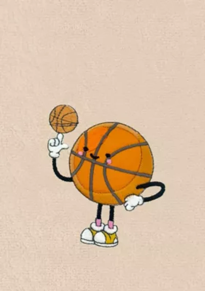 Basketball Player Hand Towels Set of 2