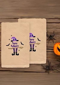 HAT-BROOM-LEGS Hand Towels Set of 2