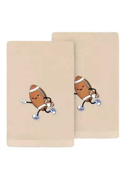Football Player Hand Towels Set of 2