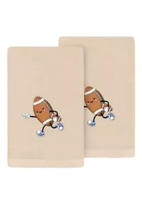 Football Player Hand Towels Set of 2