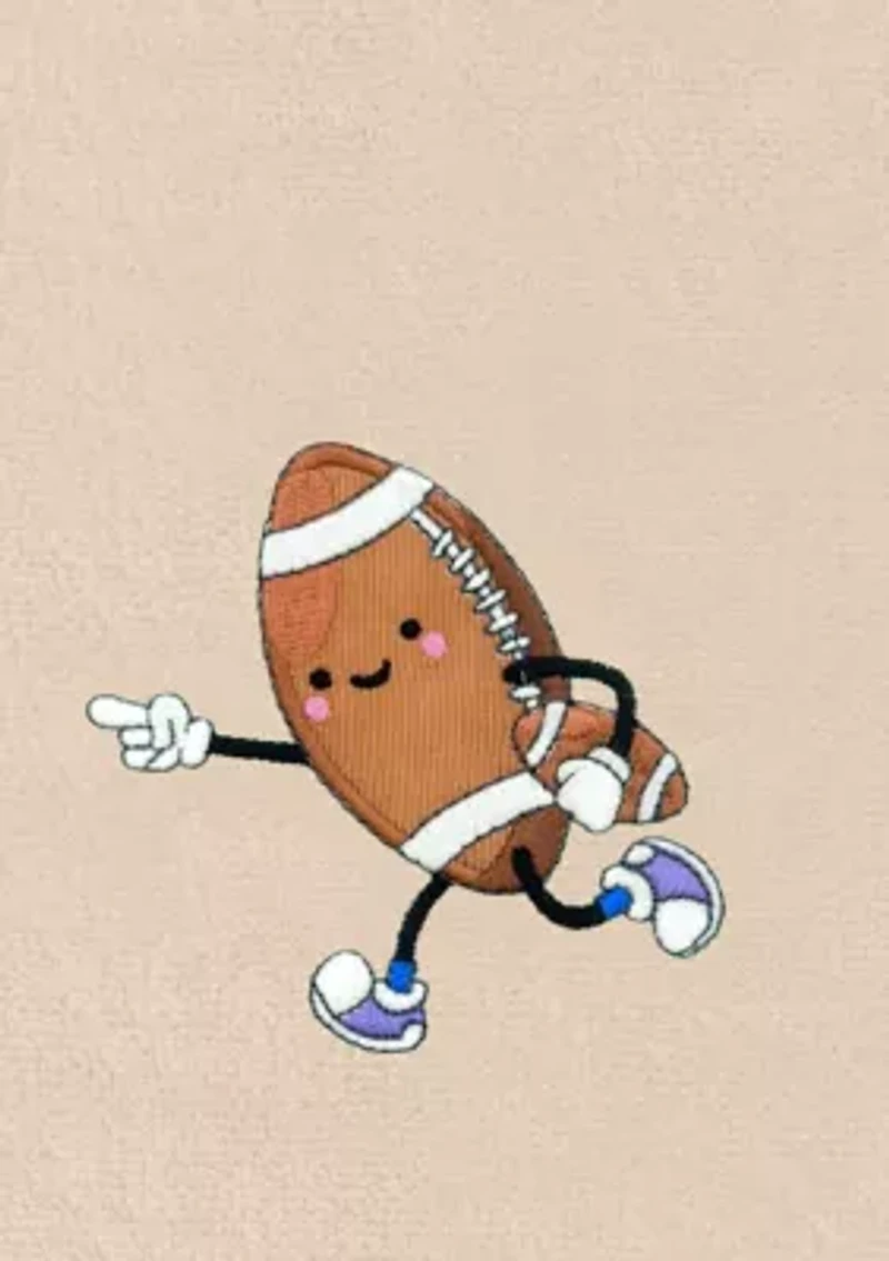 Football Player Hand Towels Set of 2