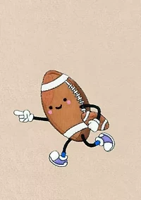 Football Player Hand Towels Set of 2