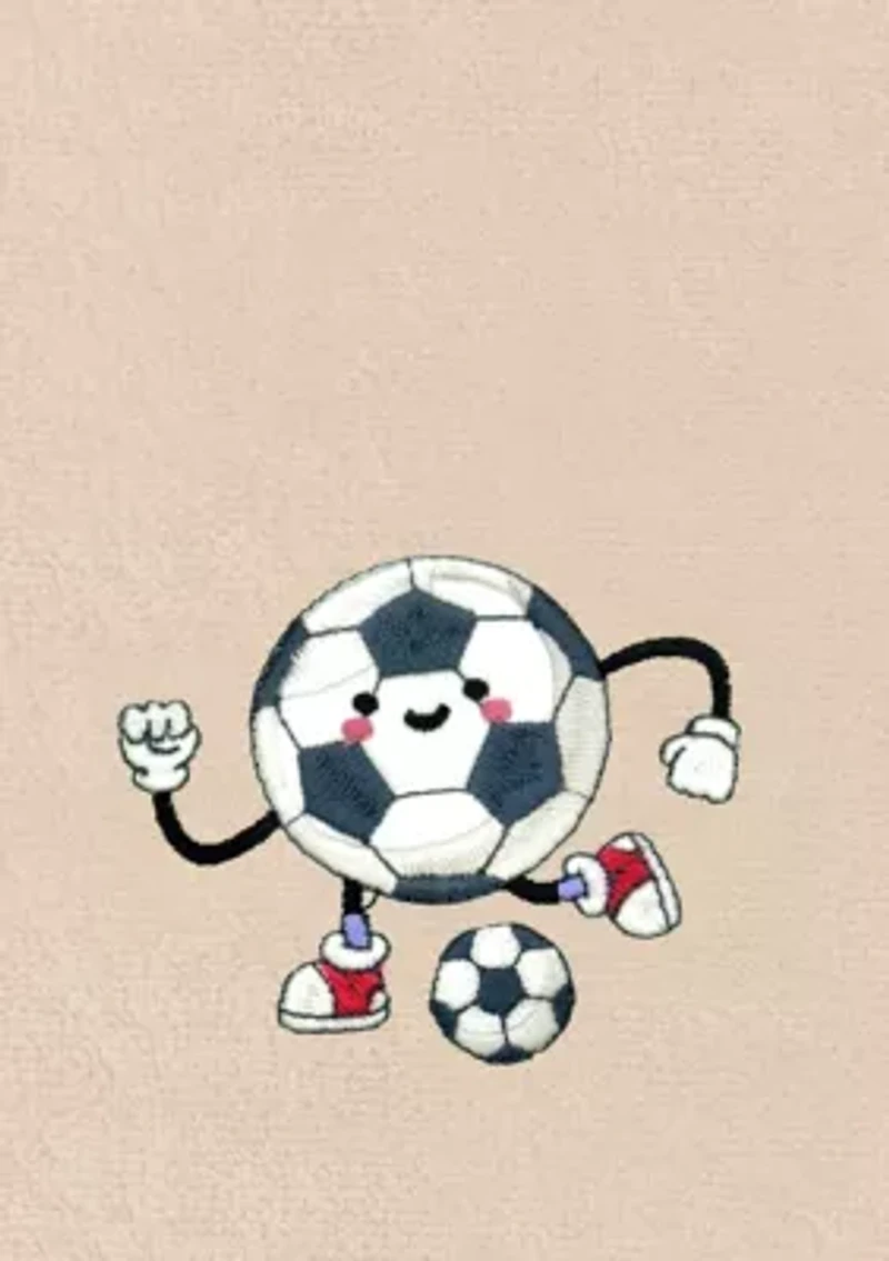 Soccer Player Hand Towels Set of 2