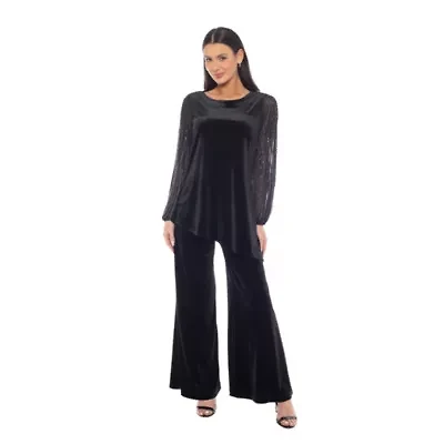 2PC Velvet Top and Pant Set