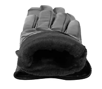 Women's Quilted Leather Touch Screen Gloves